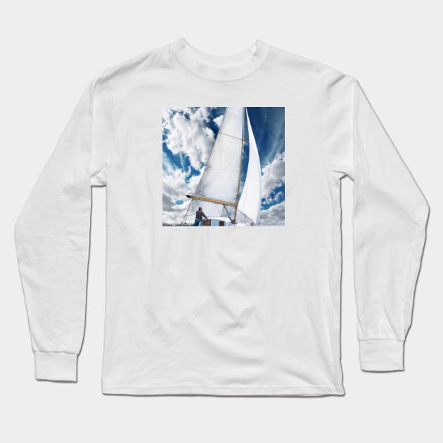 Sailboat Long Sleeve T-Shirt by PhotoT